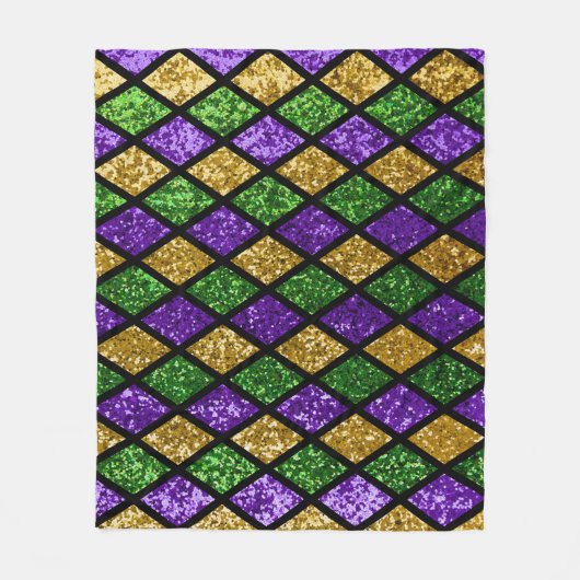 キラキラ輝くパイラレットダイヤモンド、フェスティバル背景 フリースブランケット (正面)