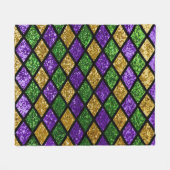 キラキラ輝くパイラレットダイヤモンド、フェスティバル背景 フリースブランケット (正面(横))