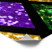 キラキラ輝くパイラレットダイヤモンド、フェスティバル背景 ポスター (角)