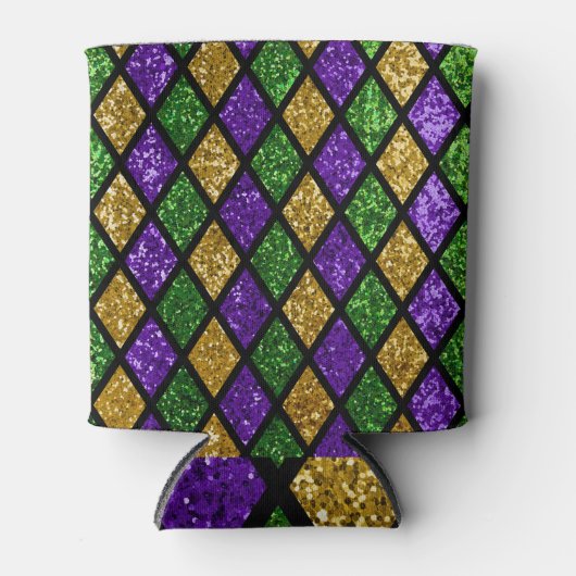 キラキラ輝くパイラレットダイヤモンド、フェスティバル背景 缶クーラー (正面)