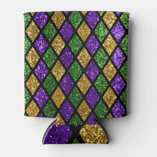 キラキラ輝くパイラレットダイヤモンド、フェスティバル背景 缶クーラー (正面)