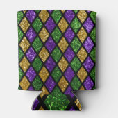 キラキラ輝くパイラレットダイヤモンド、フェスティバル背景 缶クーラー (裏面)