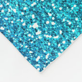 キラキラ輝くピンクとブルーの生まれグリッターと輝く フリースブランケット (角)