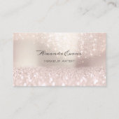 キラキラ輝くピンクのグリッターメイクアップアルティ 予約カード (正面)