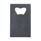 キラキラ輝くピンクのハートの後で幸せ結婚に クレジットカード栓抜き (裏面)