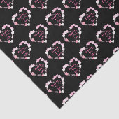 キラキラ輝くピンクのハートの後で幸せ結婚に 薄葉紙 (詳細)