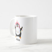キラキラ輝くペンギン コーヒーマグカップ (正面左)