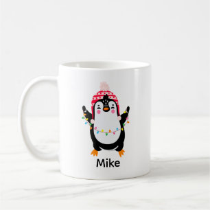 キラキラ輝くペンギン コーヒーマグカップ