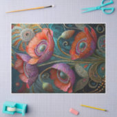 キラキラ輝くポピーの愛、装飾されたガーデンフィニティ 薄葉紙 (クラフト)