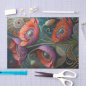 キラキラ輝くポピーの愛、装飾されたガーデンフィニティ 薄葉紙 (クラフト)