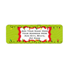 キラキラ輝くライトクリスマスホリデー住所 シール