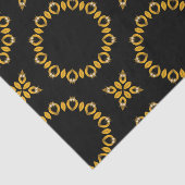 キラキラ輝くラグジュアリーエレガント金ゴールド&ブラックパターン 薄葉紙 (詳細)