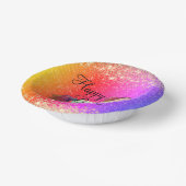 キラキラ輝くレインボーユニコーン誕生日 ペーパーボウル (傾斜あり)