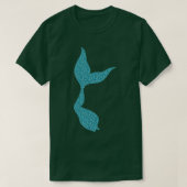 キラキラ輝く人魚の尾 Tシャツ (デザイン正面)