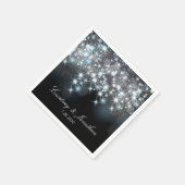 キラキラ輝く光がグラマエレガントラスの結婚輝き スタンダードカクテルナプキン (角)