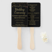 キラキラ輝く光結婚輝きのファンとプログラム ハンドファン (正面&裏面)