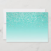 キラキラ輝く写真の結婚式の日付カードを保存 セーブザデート (裏面)