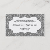 キラキラ輝く名刺スパークリーグリッター銀 名刺 (裏面)