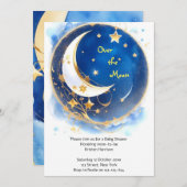 キラキラ輝く天の赤ちゃんシャワー 招待状 (正面/裏面)