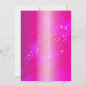 キラキラ輝く宝石と輝くピンクのシックな甘い16 招待状 (裏面)