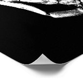 キラキラ輝く宝石のついた金属フクロウ ポスター (角)