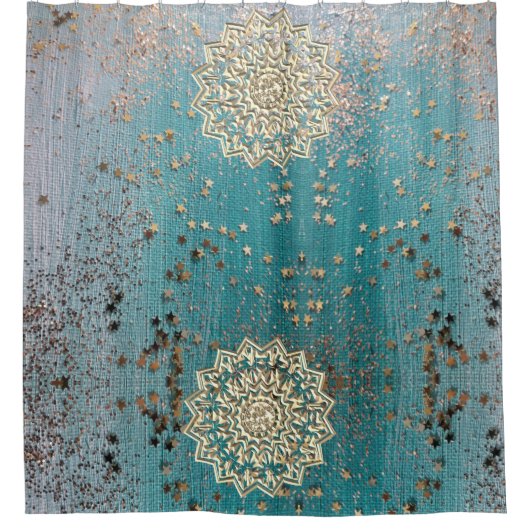 キラキラ輝く宝石曼荼羅 シャワーカーテン (正面)