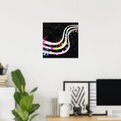 キラキラ輝く小さなスターのポスター ポスター (ホームオフィス)