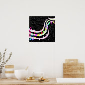 キラキラ輝く小さなスターのポスター ポスター (キッチン)