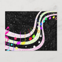 キラキラ輝く小さなスターポストカード