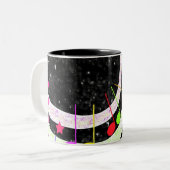 キラキラ輝く小さなスターマグ ツートーンマグカップ (正面左)