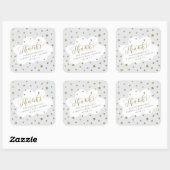 キラキラ輝く小さな星あなた感謝していの赤ん坊シャワー スクエアシール (シート)