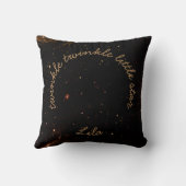 キラキラ輝く小さな星のクッパーソナライズされたション クッション (裏面)