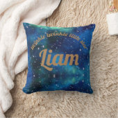 キラキラ輝く小さな星のクッパーソナライズされたション クッション (ブランケット)