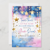 キラキラ輝く小さな星のジェンダーが明らかにする 招待状 (正面)