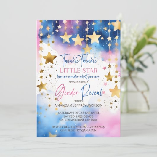 キラキラ輝く小さな星のジェンダーが明らかにする 招待状 (スタンド正面)