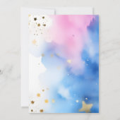 キラキラ輝く小さな星のジェンダーが明らかにする 招待状 (裏面)