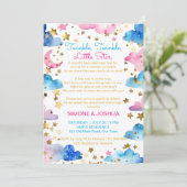 キラキラ輝く小さな星のジェンダーが詩を明らかにする 招待状 (スタンド正面)