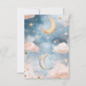 キラキラ輝く小さな星のジェンダー赤ちゃんシャワー 招待状 (裏面)