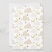 キラキラ輝く小さな星の女の子の赤ちゃんシャワーの招待状 招待状 (裏面)