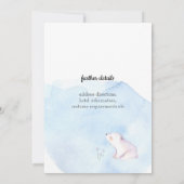 キラキラ輝く小さな星の最初の誕生日 招待状 (裏面)