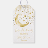 キラキラ輝く小さな星の赤ちゃんシャワーの好意 ギフトタグ (正面)