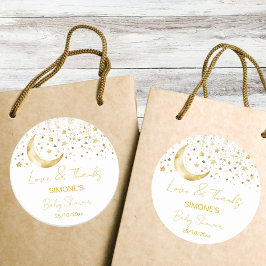 キラキラ輝く小さな星の赤ちゃんシャワーの好意 ラウンドシール