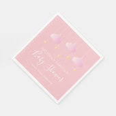 キラキラ輝く小さな星の赤ちゃんシャワーソフトピンク スタンダードランチョンナプキン (角)