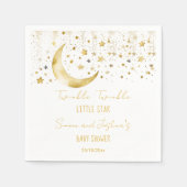 キラキラ輝く小さな星の赤ちゃんシャワーテンプレート スタンダードカクテルナプキン (正面)