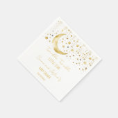 キラキラ輝く小さな星の赤ちゃんシャワーテンプレート スタンダードカクテルナプキン (角)