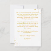 キラキラ輝く小さな星の赤ちゃんシャワー サンキューカード (裏面)