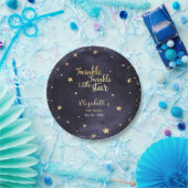 キラキラ輝く小さな星の赤ちゃん男女兼用シャワー ペーパープレート (パーティー)