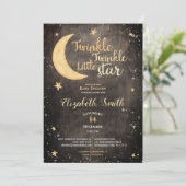 キラキラ輝く小さな星の赤ちゃん男女兼用シャワー 招待状 (スタンド正面)