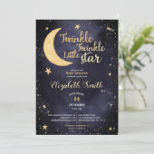 キラキラ輝く小さな星の赤ちゃん男女兼用シャワー 招待状 (スタンド正面)
