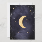 キラキラ輝く小さな星の赤ちゃん男女兼用シャワー 招待状 (裏面)